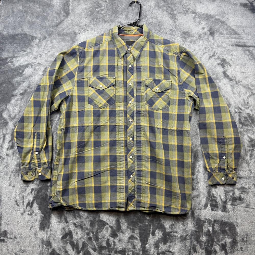 5.11 Tactical Shirt Mens XL Green Blue Plaid Snap Button Flannel Long Sleeve